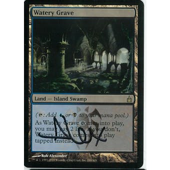 Magic the Gathering Ravnica: City of Guilds SIGNED Single Watery Grave FOIL - SLIGHT PLAY (SP)