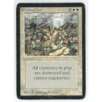 Magic the Gathering Alpha Single Wrath of God - MODERATE PLAY (MP)