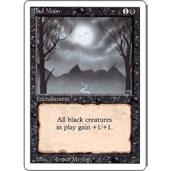 Magic the Gathering 3rd Ed (Revised) Single Bad Moon - MODERATE PLAY (MP)