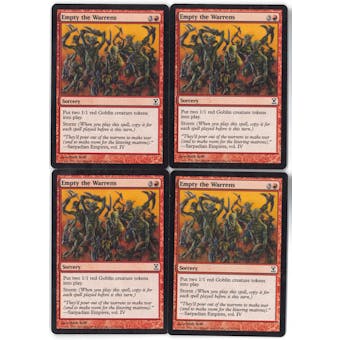 Magic the Gathering Time Spiral PLAYSET Empty the Warrens X4 - NEAR MINT (NM)
