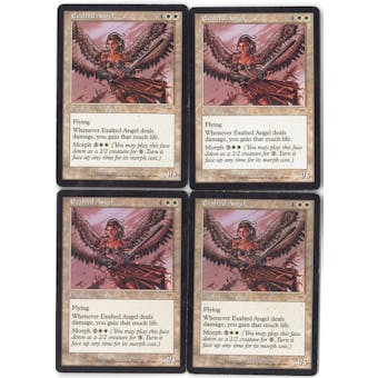 Magic the Gathering Onslaught PLAYSET Exalted Angel X4 - SLIGHT PLAY (SP)