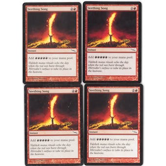 Magic the Gathering Mirrodin PLAYSET Seething Song X4 - NEAR MINT (NM)