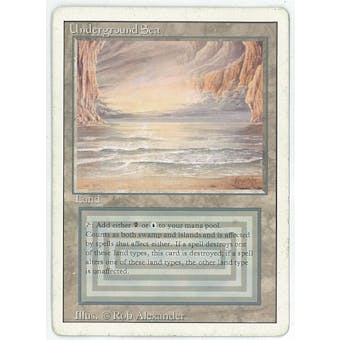Magic the Gathering Revised (3rd) Single Underground Sea - MODERATE / HEAVY PLAY (MP/HP)