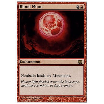 Magic the Gathering 8th Edition Single Blood Moon - MODERATE PLAY (MP)