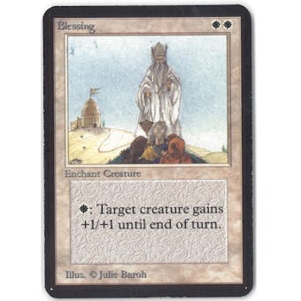Magic the Gathering Alpha Single Blessing - MODERATE PLAY (MP)
