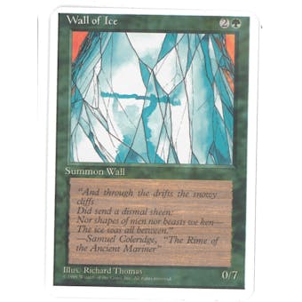 Magic the Gathering ALPHA CUT 4th Edition Single Wall of Ice - SLIGHT PLAY (SP)