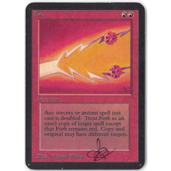 Magic the Gathering Alpha Single Fork (Signed by Artist) - SLIGHT PLAY (SP)