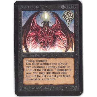 Magic the Gathering Alpha Single Lord of the Pit - SLIGHT PLAY (SP)