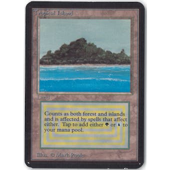 Magic the Gathering Alpha Single Tropical Island - SLIGHT PLAY (SP)