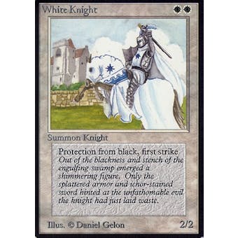 Magic the Gathering Alpha Single White Knight - HEAVY PLAY (HP)