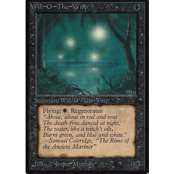 Magic the Gathering Alpha Single Will-O-The-Wisp - MODERATE PLAY (MP)