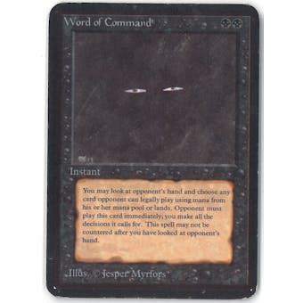 Magic the Gathering Alpha Single Word of Command - MODERATE PLAY (MP)