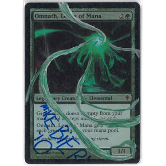 Magic the Gathering Worldwake Single Omnath, Locus of Mana FOIL (Artist Signed and Altered) - NEAR MINT (NM)