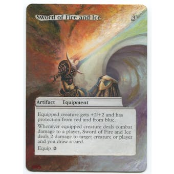 Magic the Gathering Darksteel ALTERED Single Sword of Fire and Ice - SLIGHT PLAY (SP)