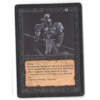 Magic the Gathering Beta Single Hypnotic Specter - MODERATE PLAY (MP)