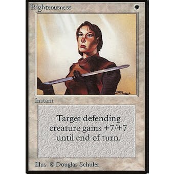 Magic the Gathering Beta Single Righteousness - MODERATE PLAY (MP)