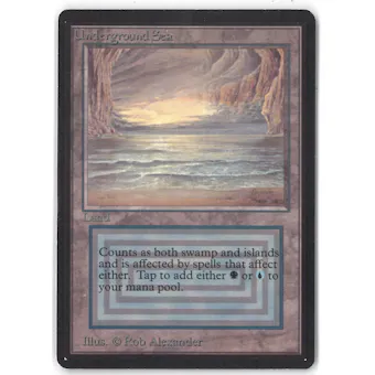 Magic the Gathering Beta Single Underground Sea - SLIGHT PLAY (SP)