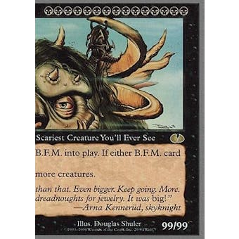 Magic the Gathering Unglued Single B.F.M. (Big Furry Monster) (RIGHT) - MODERATE PLAY