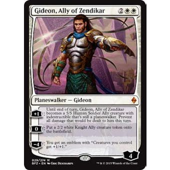 Magic the Gathering Battle for Zendikar Single Gideon, Ally of Zendikar - NEAR MINT (NM)