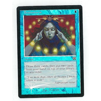 Magic the Gathering Mercadian Masques Single Brainstorm FOIL - MODERATE PLAY (MP)