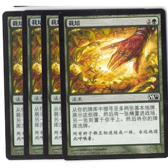 Magic the Gathering CHINESE  Single PLAYSET Cultivate X4 - NEAR MINT (NM)