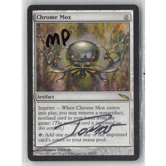 Magic the Gathering Mirrodin Single Chrome Mox SIGNED BY ARTIST - MODERATE PLAY (MP)