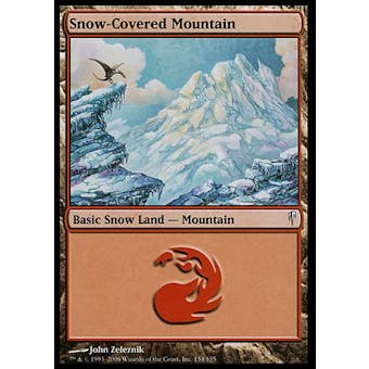 Magic the Gathering Coldsnap Single Snow-covered Mountain FOIL - SLIGHTLY PLAYED