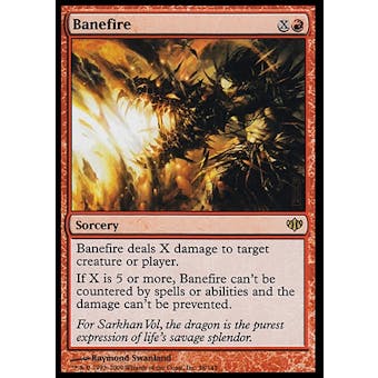 Magic the Gathering Conflux Single Banefire - MODERATE PLAY (MP)