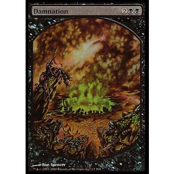 Magic the Gathering Promo Single Damnation (FOIL TEXTLESS) - SLIGHT PLAY (SP)