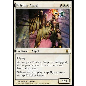 Magic the Gathering Darksteel Single Pristine Angel FOIL - MODERATE PLAY (MP)
