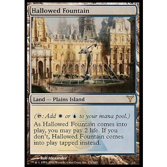 Magic the Gathering Dissension Single Hallowed Fountain - MODERATE PLAY (MP)