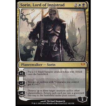 Magic the Gathering Dark Ascension Single Sorin, Lord of Innistrad FOIL - SLIGHT PLAY (SP)