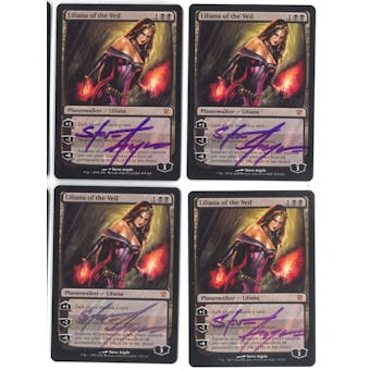 Magic the Gathering Innistrad Single PLAYSET Liliana of the Veil (Signed by Artist) - SLIGHT PLAY (SP)