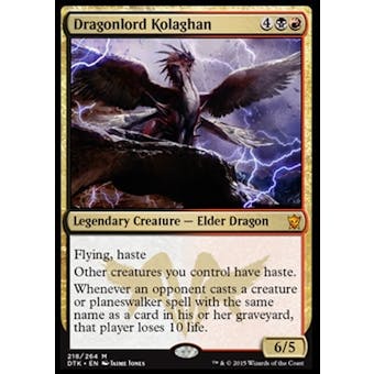 Magic the Gathering Dragons of Tarkir Single Dragonlord Kolaghan Foil NEAR MINT (NM)