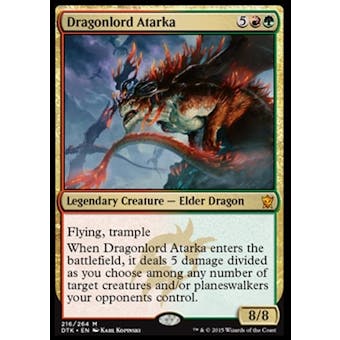 Magic the Gathering Dragons of Tarkir Single Dragonlord Atarka Foil NEAR MINT (NM)