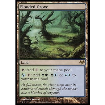 Magic the Gathering Eventide Single Flooded Grove - SLIGHT PLAY (SP)