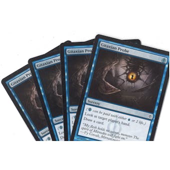 Magic the Gathering New Phyrexia PLAYSET Gitaxian Probe X4 - MODERATE PLAY (MP)