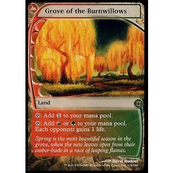 Magic the Gathering Future Sight Single Grove of the Burnwillows - MODERATE PLAY (MP)
