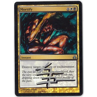 Magic the Gathering Guildpact Single Mortify FOIL (Signed by artist) - SLIGHT PLAY (SP)