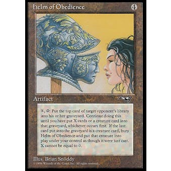 Magic the Gathering Alliances Single Helm of Obedience - HEAVY PLAY (HP)