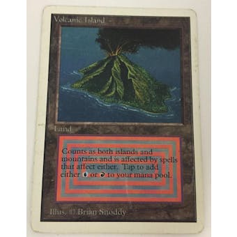 Magic the Gathering Unlimited Single Volcanic Island - MODERATE / HEAVY PLAY (MP/HP)
