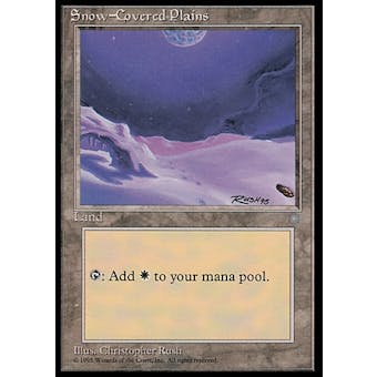Magic the Gathering Ice Age Single Snow-Covered Plains - SLIGHTLY PLAYED (SP)