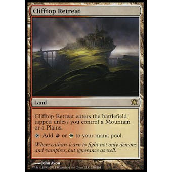 Magic the Gathering Innistrad Single Clifftop Retreat - MODERATE PLAY (MP)