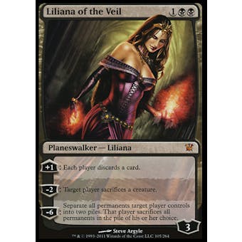 Magic the Gathering Innistrad Single Liliana of the Veil - MODERATE PLAY (MP)
