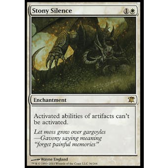 Magic the Gathering Innistrad Single Stony Silence FOIL - MODERATE PLAY (MP)