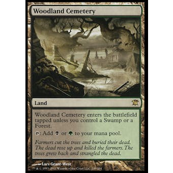 Magic the Gathering Innistrad Single Woodland Cemetery - HEAVY PLAY (HP)