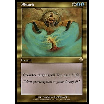 Magic the Gathering Invasion Single Absorb FOIL - SLIGHT PLAY (SP)