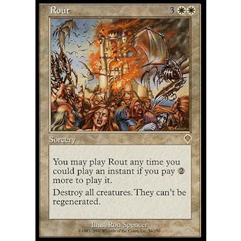 Magic the Gathering Invasion Single Rout FOIL - MODERATE PLAY (MP)