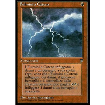 Magic the Gathering Legends ITALIAN Single Chain Lightning - MODERATE PLAY (MP)