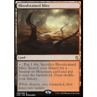Magic the Gathering Khans of Tarkir Single Bloodstained Mire FOIL - SLIGHT PLAY (SP)